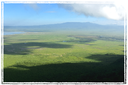 View of Ngorngoro Crater from the rim
